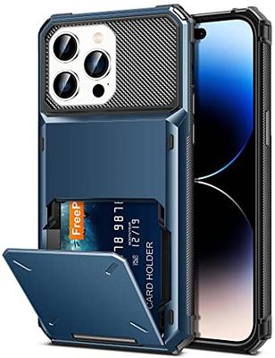 Vofolen Case for iPhone 11 Pro Case Wallet Credit Card Holder Slot Sliding Door Hidden Pocket Anti-Scratch Dual Layer Hybrid TPU Protective Hard