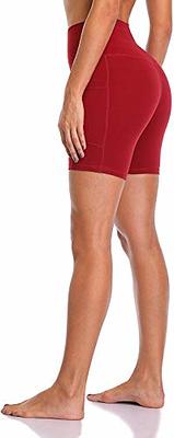 Colorfulkoala Women's High Waisted Biker Shorts With Pockets 6 Inseam  Workout 