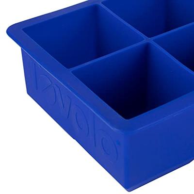 Tovolo Inch Large King Craft Ice Mold Freezer Tray of 2 Cubes for Whiskey,  Bourbon, Spirits & Liquor Drinks, BPA-Free Silicone, Set of 2, Stratus