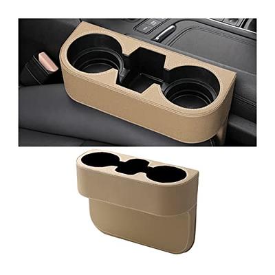 AICEL Car Cup Holder with Phone Holder, Side Pocket Console Leather Cover,  Auto Front Seat Gap Interior Drink Organizer, Multifunction Accessories  Storage Coin Drinks Key Wallet Sunglasses (Beige) - Yahoo Shopping