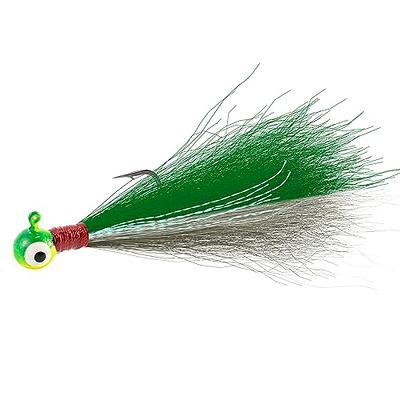 Dr.Fish 5 Pack Bucktail Jigs Crappie Jigs Round Ball Jig Fishing