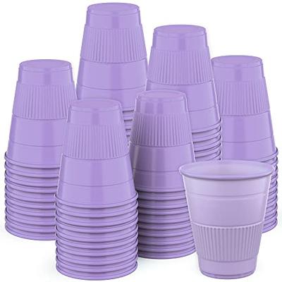 200 Disposable 5 Ounce Plastic Cups for Drinking, Rinse Mouthwash for  Dental, Ribbed Design (Pink)