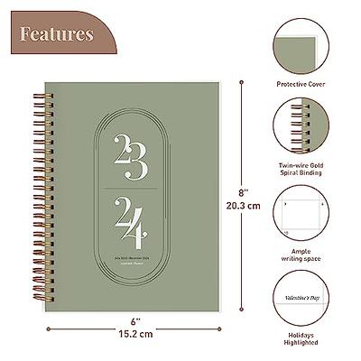 Rileys Planner 2023-2024 18-Month Academic Weekly Planner - Typographic Weekly & Monthly Agenda Planner, Flexible Cover, Notes Pages, Twin-Wire