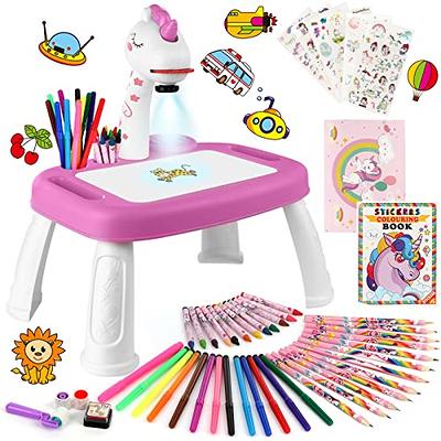 Hoarosall Drawing Projector,Arts and Crafts for Kids,Include Drawing Board  with Music,Color Pens,Pencils,Crayons,Scrapbook,Sticker Book,Unicorn  Stickers,Stamps,Toy for Girls & Boys 3+ Year Old - Yahoo Shopping