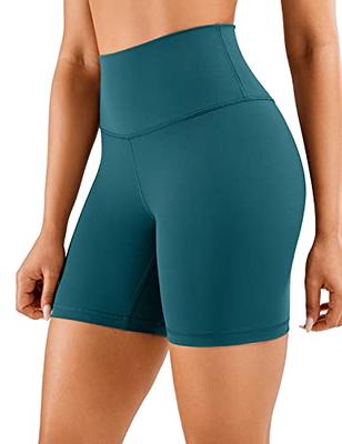CRZ YOGA Women's Naked Feeling Biker Shorts - 6 Inches High Waist