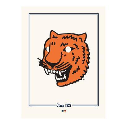 Detroit Tigers Paws 12'' x 12'' Minimalist Mascot Poster Print