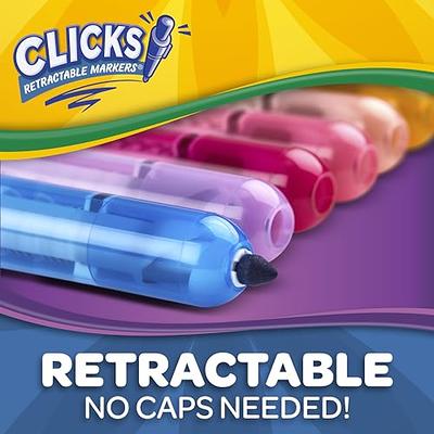 Crayola Clicks Retractable Markers (10ct), Washable Markers for Kids, Click  Markers, School Supplies for Kids, Gifts, Ages 5+ - Yahoo Shopping