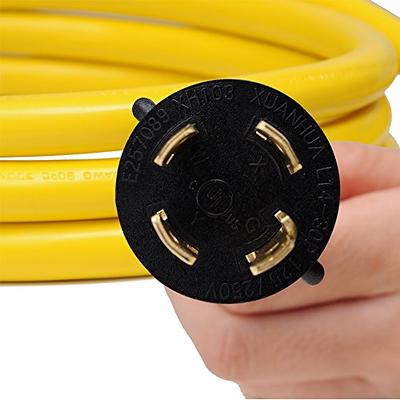 VEVOR 40Ft 30 Amp Generator Extension Cord 4 Wire 10 Gauge Generator Cord  125V 250V Generator Power Cord Twist Lock Connectors