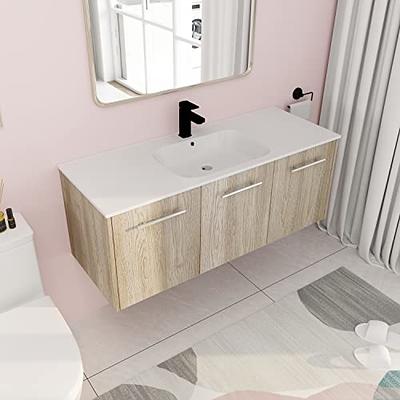 Bellemave 30 Inch Bathroom Vanity and Sink Combo,Double Door Freestanding  Bathroom Vanity Sink Set with Soild Wood Frame, Single Resin Vessel Sink