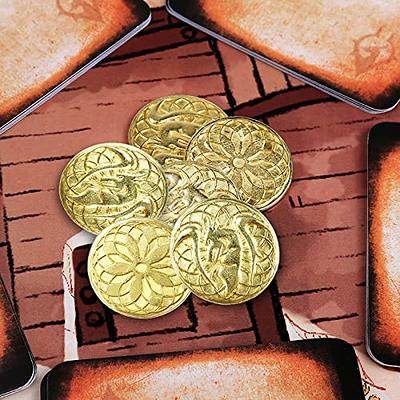 50 DND Fantasy Metal Gold Coins & Leather Pouch for Dungeons & Dragons  Novelty Tabletop RPG Board Games Tokens Treasure Coins for Party Tablelap  Games