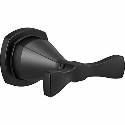 Delta Faucet Stryke Double Towel Hook, Matte Black, Bathroom