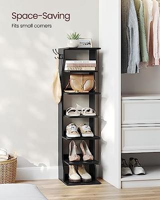 7 Tier Vertical Shoe Rack Tall Narrow Shelf Storage Organizer Slim Shoe  Tower