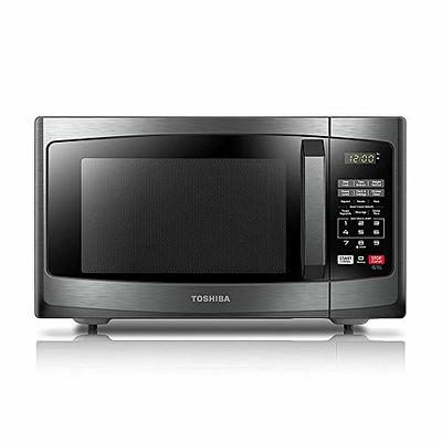 BLACK+DECKER Digital Microwave Oven with Turntable Push-Button Door, Child  Safety Lock, Stainless Steel, 0.9 Cu Ft