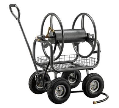 Liberty Garden 4 Wheel 200Ft Steel Frame Water Hose Reel Cart (For Parts)