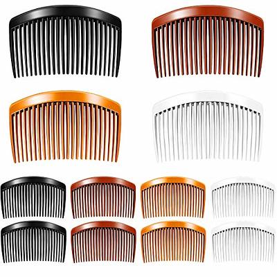 Chuangdi 12 Pieces Plastic Side Hair Twist Comb French Twist Comb Hair  Clips with Teeth for Fine Hair Accessories Women Girls, 4 Colors (23 Teeth)  - Yahoo Shopping