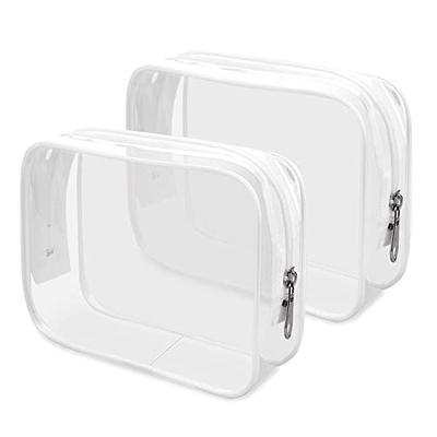 SPLF 4 Pack Leakproof Clear Toiletry bags TSA Approved Quart Size Zipper  Bags BPA Free Travel