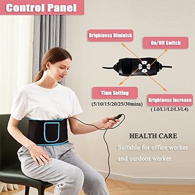 Dialudon Red Light Therapy Belt Infrared Light Therapy Device for Body Pain  Relief Adjustable Wearable Light Therapy Wrap for Waist Knee Back Joint