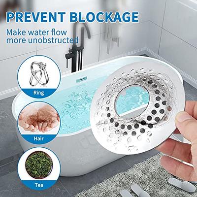 XAJOON Bathtub Drain Hair Catcher/Bathtub Protector Suitable for Bathroom Bathtub, Pop-Up Drains and Bathroom Sink. (Patented Product)