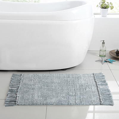 Better Homes & Gardens Ruffle Ogee Cherry Gray Cotton Bath Rug Set, 2-Piece