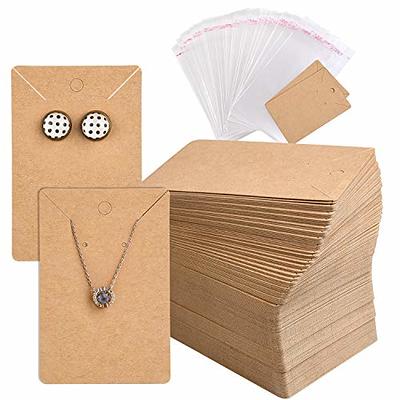 anezus Earring Cards, Earring Packaging Holder Cards Earring Display Cards  with Earring Bags and Earring Backs for Necklace Jewelry Packaging Black