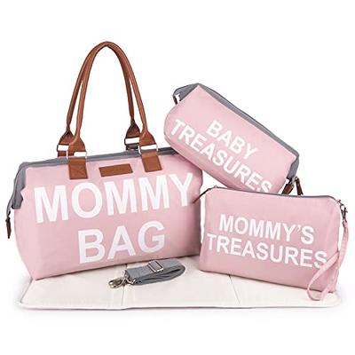 Perabella Mommy Bag for Hospital, Mommy Hospital Bags for Labor and Delivery, Mommy Bag Tote, Maternity Hospital Bag (Pink), Size: XL