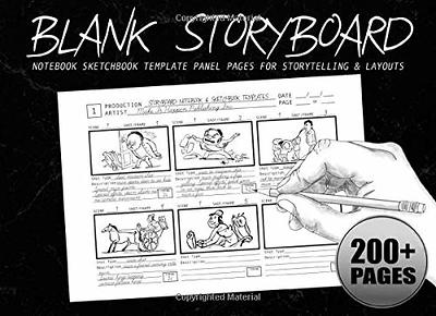 storyboard: notebook, sketchbook 8.5x11 with pages for storytelling  (Paperback)