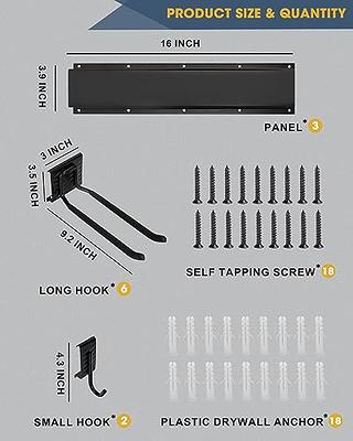 WellMall 11-Piece Garden Tool Organizer - 48 Inches Garage Tool