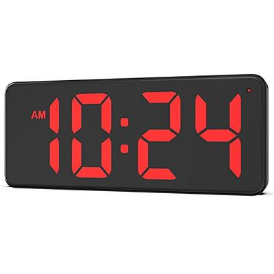  KOSUMOSU Reloj de pared digital LED 3D, 9.7 pulgadas, pantalla  grande de mesa/reloj de escritorio con control remoto de temperatura de  12/24 horas (luz blanca) : Hogar y Cocina