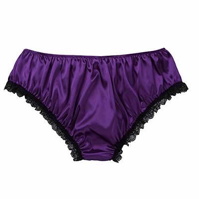 Mufeng Men's Stain Boxer Birefs Silky Girlie Bikini Underwear with Bowknots  Dark Purple X-Large - Yahoo Shopping