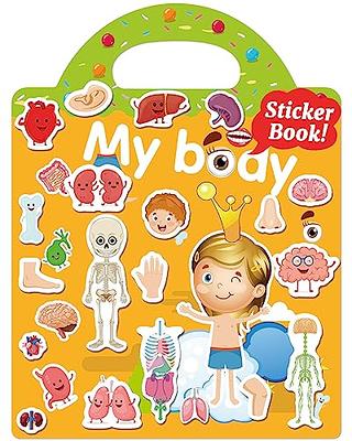  Sticker Book for Kids Ages 4-8, Reusable Sticker Books