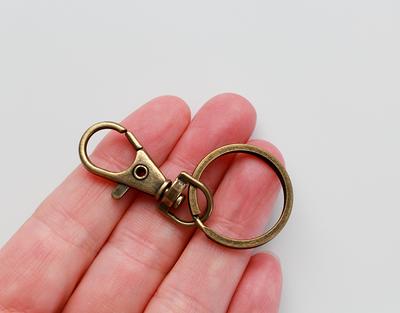 Bronze Split Key Rings - 25mm Iron Based Alloy, 5 pcs