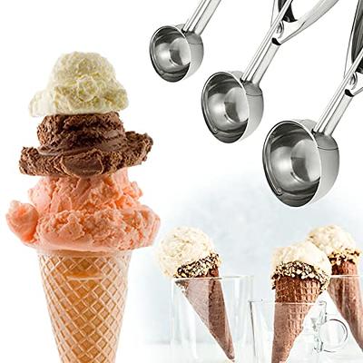 Kemcatui 3PCS Cookie Scoop Set Scooper for Baking, Large/Medium/Small Ice  Cream Scoop, Stainless Steel Cookie Dough Scoop, Melon Baller Scoop  Meatball Scoop for Fruit ce Cream - Yahoo Shopping