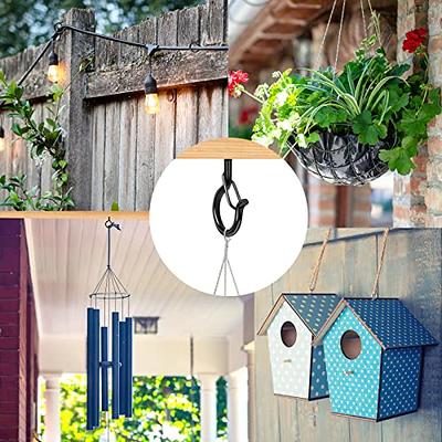 100 Pack Screw-in Hooks for Outdoor String Lights, Q Hangers String Light Hooks  Outdoor for