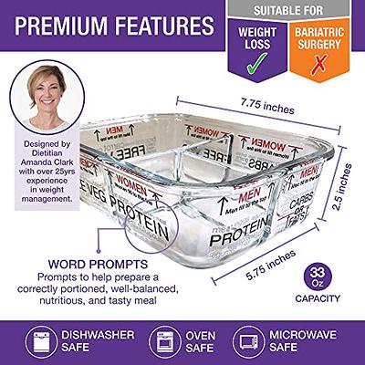 The Ultimate Portion Control Pack for Weight Loss, Porcelain Plates & Bowls,  Clear Instructions for Men, Women & Children, Protein, Carbs & Veg - Yahoo  Shopping