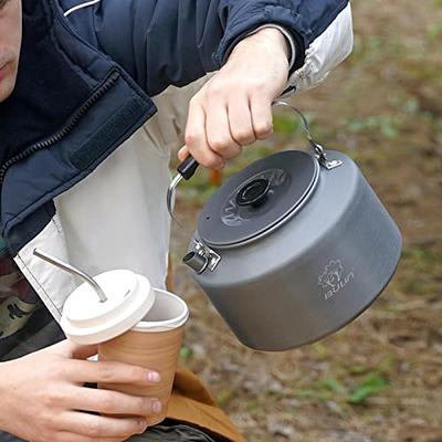 Bulin 2.2L Camping Kettle Camp Tea Coffee Pot Large Outdoor Hiking Kettle  Pot Portable 2.4 Quart Camping Tea Kettle - Yahoo Shopping