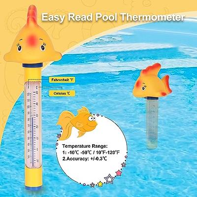 LanBlu Floating Pool Thermometer, Solar Flame Water Temperature