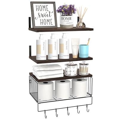 Dropship Bathroom Shelves Wall Mounted Glass Shelves For Bathroom Floating  Shelf With Towel Holder Glass Shower Shelf 2 Tier Bathroom Wall Organizer  to Sell Online at a Lower Price