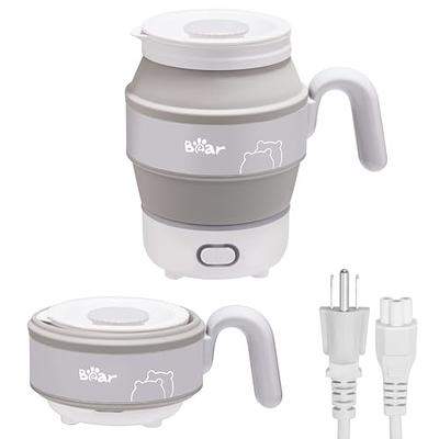 Sekaer Portable Electric Tea Kettle Travel Small Mini Coffee Kettle, with 4  Variable Presets, Personal Hot Water Boiler 304 Stainless Steel with Auto