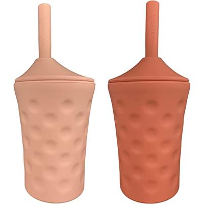 ABIDIA - Silicone Baby Training Cup with Straw Spill Proof