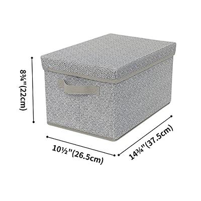 GRANNY SAYS Closet Storage Bins, Fabric Boxes with Lids, Shelf Baskets for  Closet Organization, Stackable Storage Containers Storage Baskets for