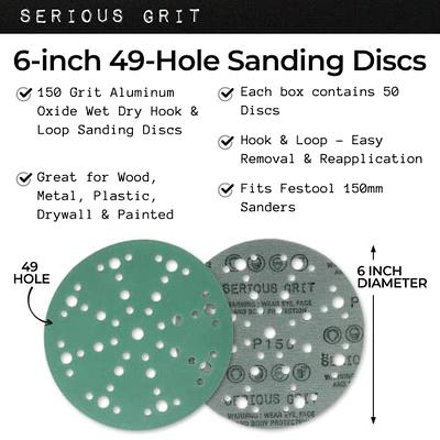 Serious Grit 6-Inch 6-Hole Hook & Loop Sanding Discs – SERIOUS GRIT