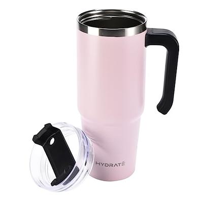 THILY 40 oz Insulated Tumbler with Handle - Stainless Steel Coffee Travel  Mug with Lid and Straws, Keep Drinks Cold for 34 Hours or Hot for 12 Hours,  Dishwasher Safe, BPA Free