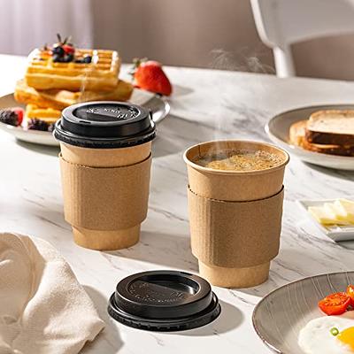 Comfy Package [100 Sets - 16 oz.] Disposable Coffee Cups with Lids,  Sleeves, Stirrers - To Go Paper Hot Cups - Yahoo Shopping