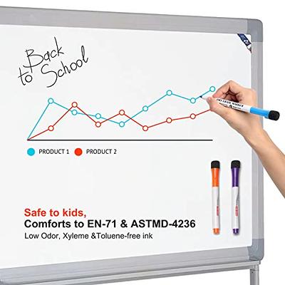 Scribbledo 12 Pack Magnetic Dry Erase Markers Fine Tip Classic Colors  Whiteboard Markers with Eraser Cap Thin Low Odor Skinny White Board Markers  for