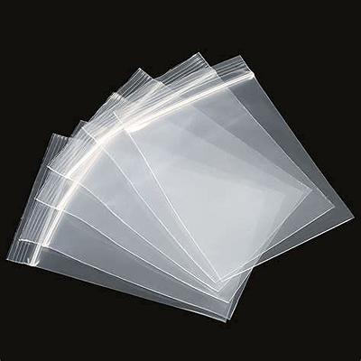 5 x 8 zip top reclosable plastic storage bags, 2 mil thick, 100