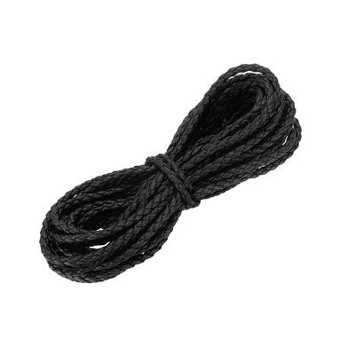 Leather Cord, 5.47 Yards 3mm Dia PU Braiding Thread String for