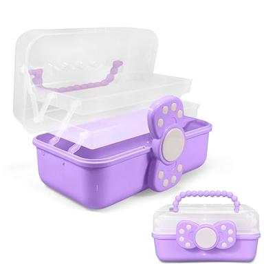 BTSKY Clear Plastic Storage Box with Flap Lid, Multipurpose Craft