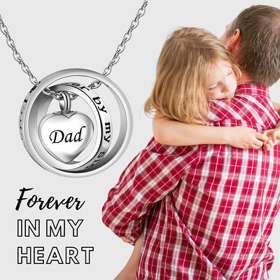 Cylinder Urn Necklace with 'Dad, I Use to Be His Angel But Now He's Mi –  Eternal Keepsake