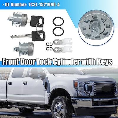 X AUTOHAUX 1 Pair Front Door Lock Cylinder Tumbler w/Key for Ford