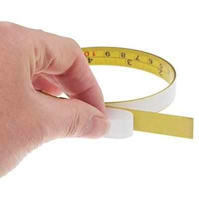 1Pc Self-adhesive Tape Measure, 1/2/3/4/5/6m Centered Measuring Ruler  Self-adhesive Stainless Steel Metric Track Tape Measure Scale Ruler for